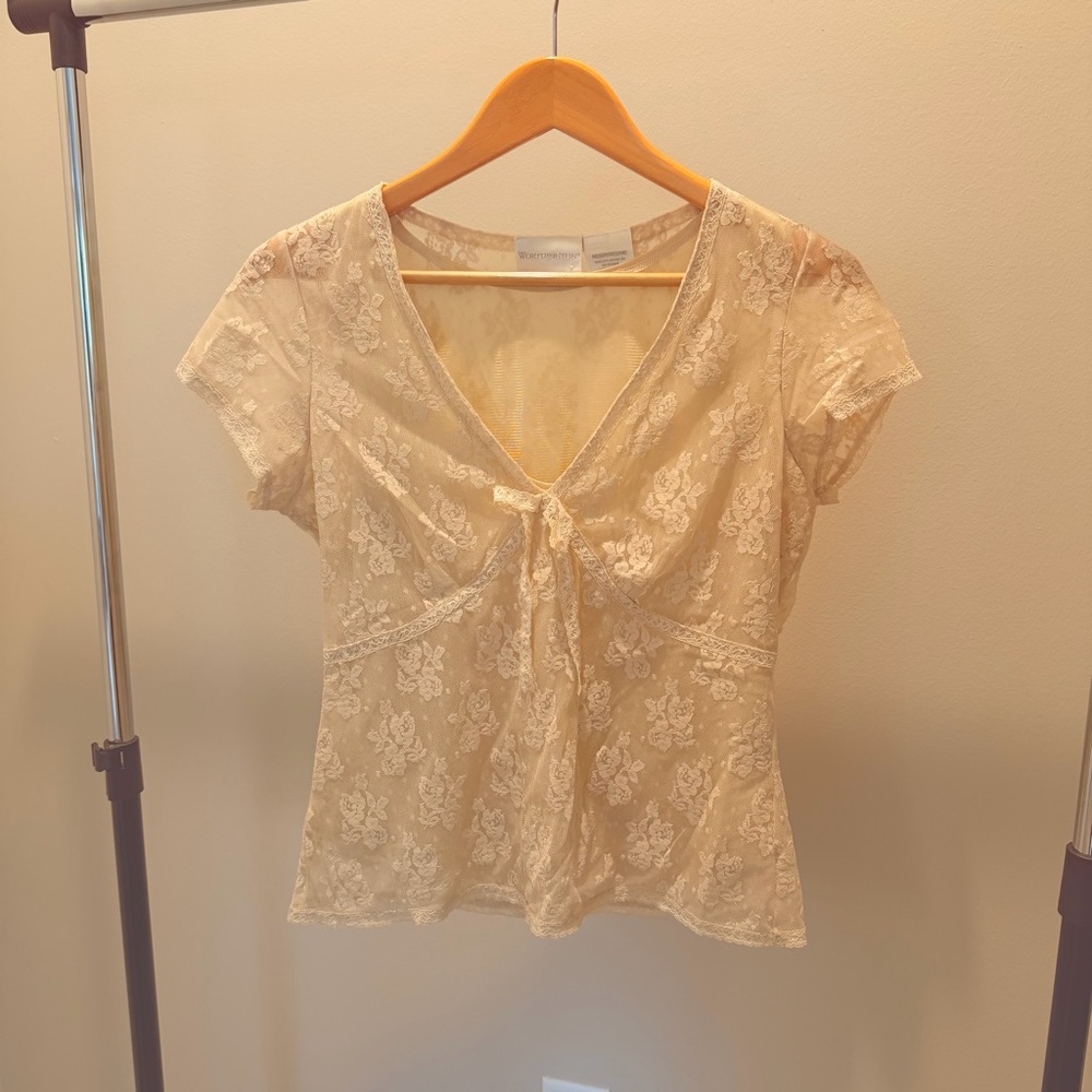 Worthington Floral Lace Top